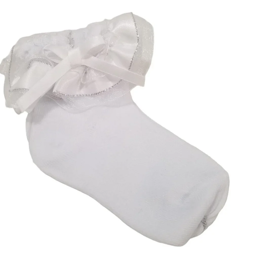 NEW SHEIN RUFFLE BABY‎ Girls Lace Trim Socks Size 6-12M